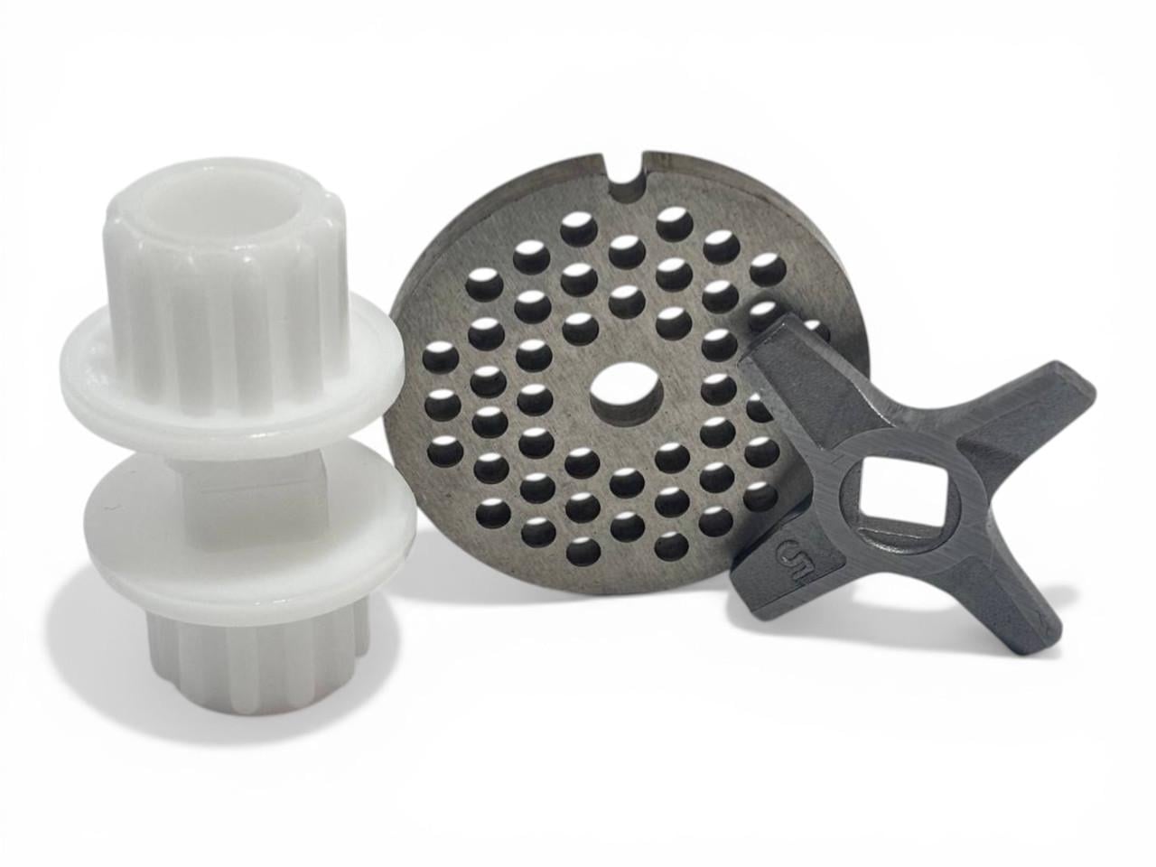 Набор для мясорубки №5 двухсторонний нож/решетка 4 мм/2 муфты