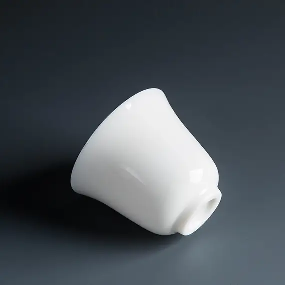 Пиала китайская для чайной церемонии Белая Яшма фарфоровая 50 мл Белый (911) - фото 5