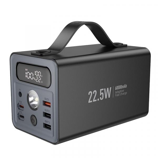 Повербанк Hoco J138 Distant с Led фонарем 60000 mah 22,5 Вт+DC 12В