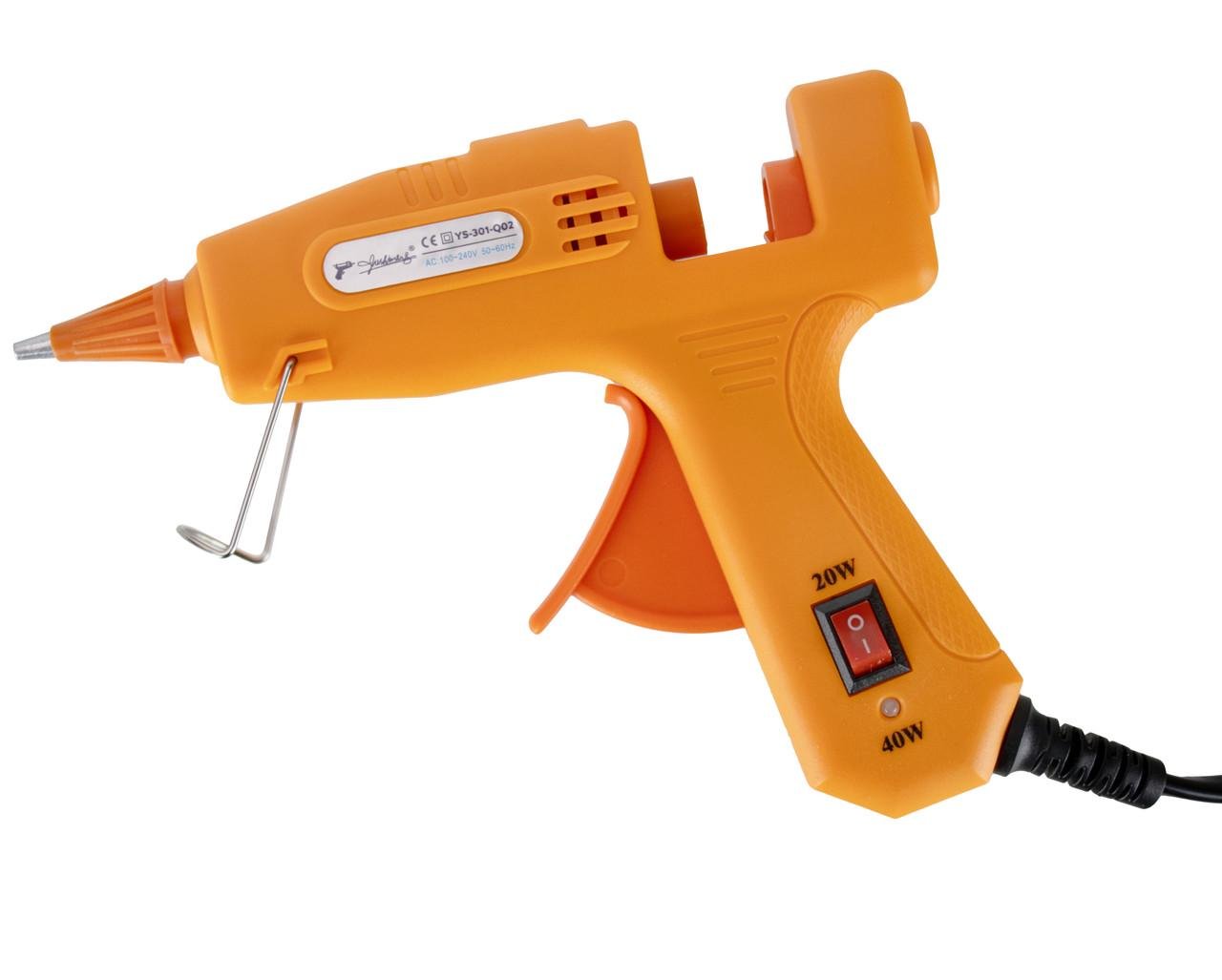 Пистолет клеевой RIAS YS-301-Q02 20W/40W под стержни 7мм Orange (3_06653)
