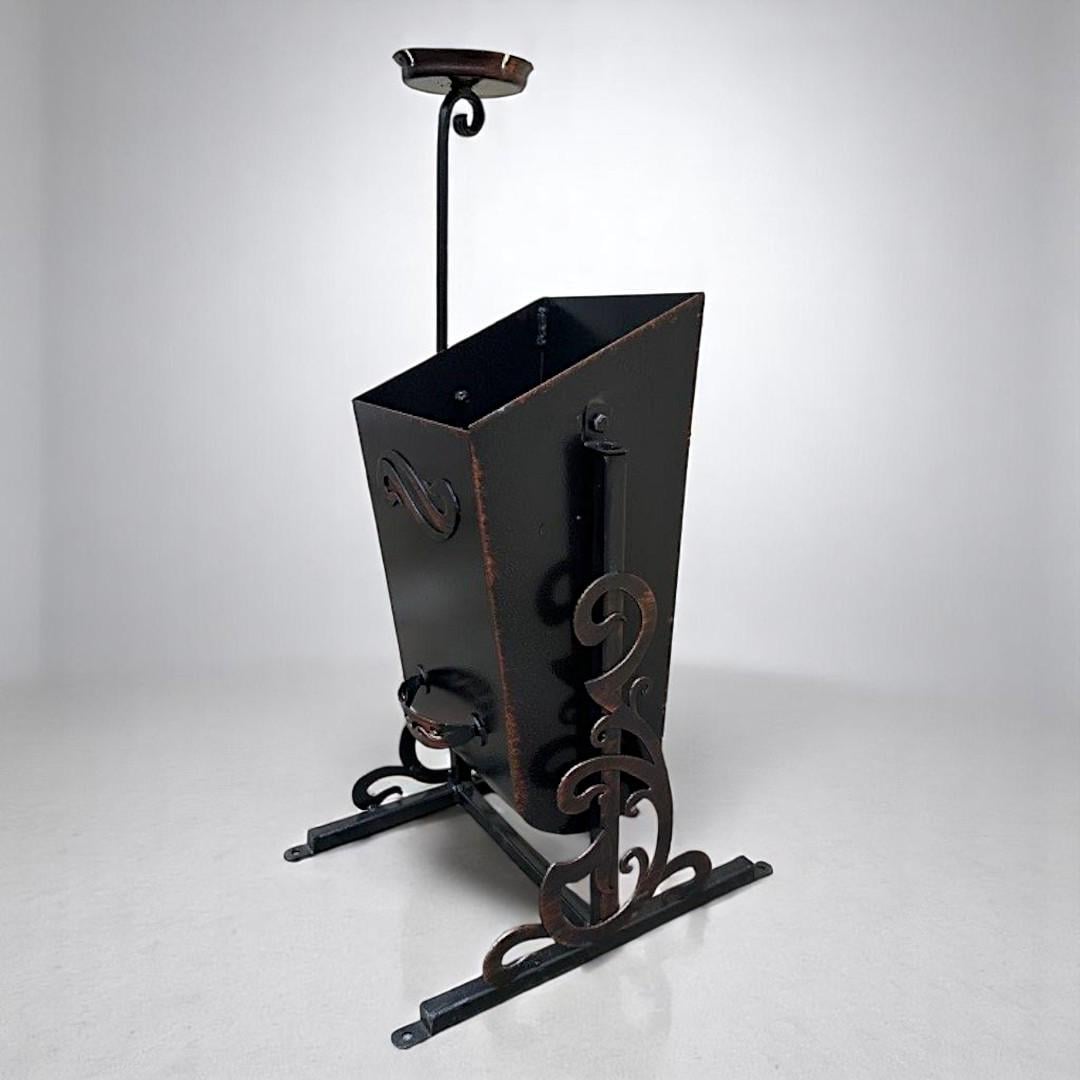 Урна уличная Tobi sho металлическая с пепельницей квадратная 22 л Черный (57576888)