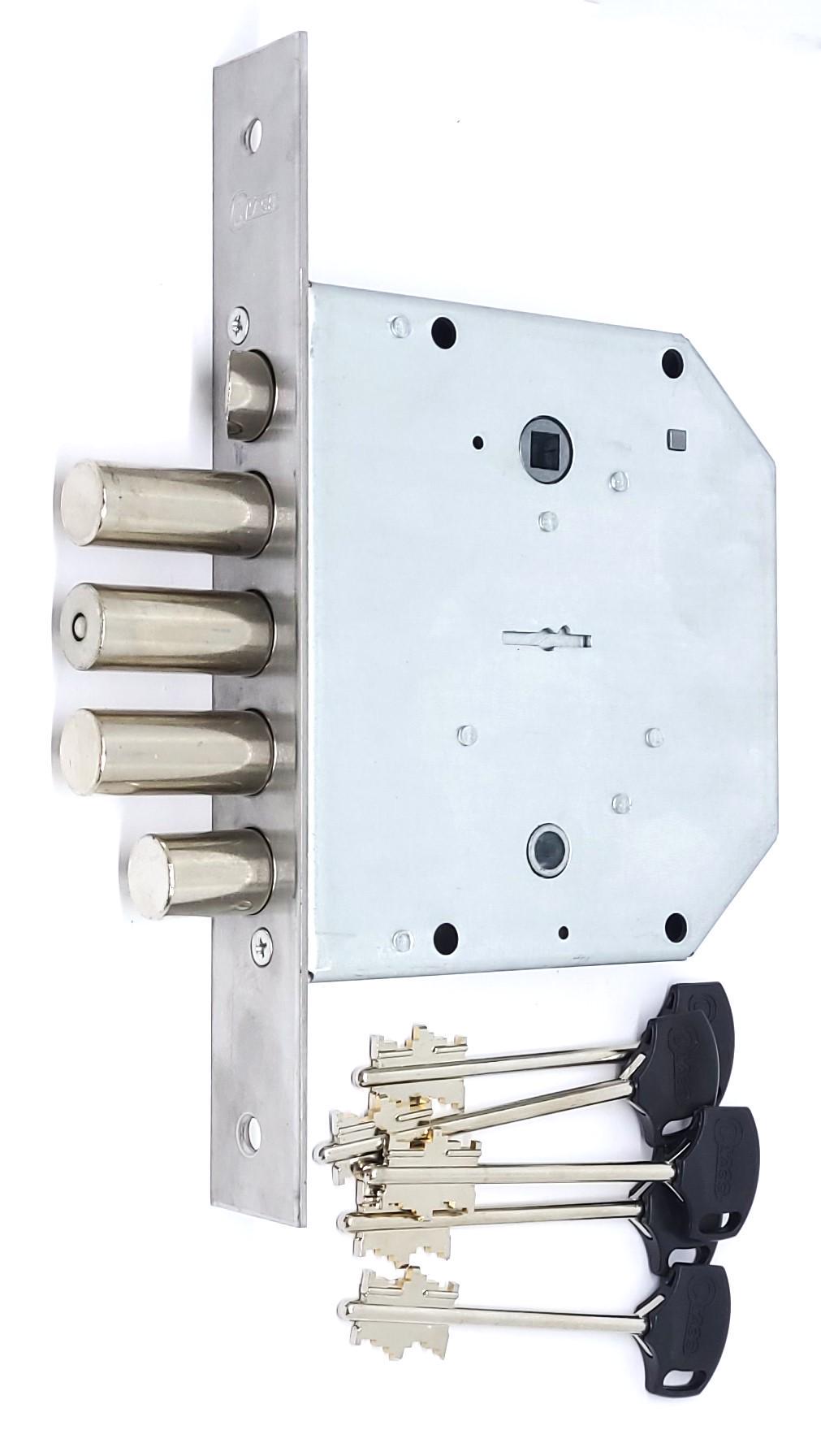 Замок врізний сувальдний правий CLASS 06.41 без зустрічної планки з латуними ключами (15186430)