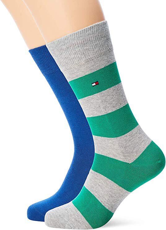 Носки Tommy Hilfiger Men Rugby Sock 2 пары р. 39-42 Blue/Green (342021001-289)