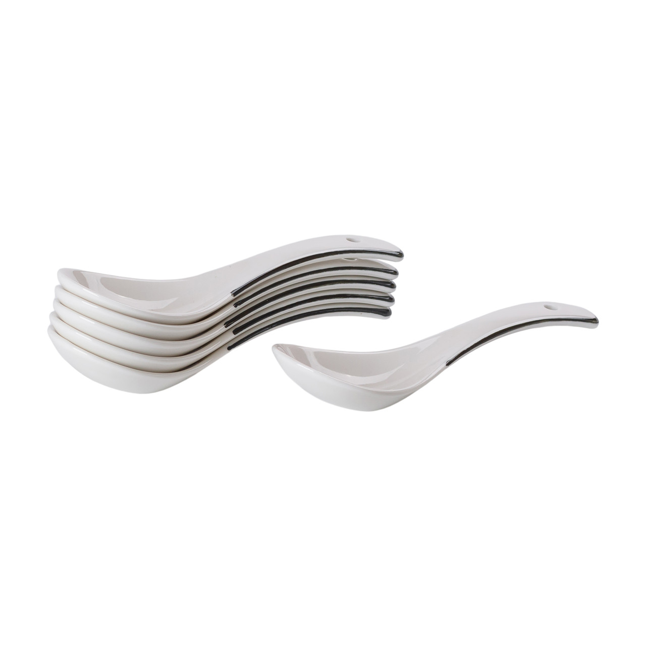 Сервіз столовий керамічний для суші Yiwu Romantic на 6 персон 22 предмети Білий (HP-15-1) - фото 8