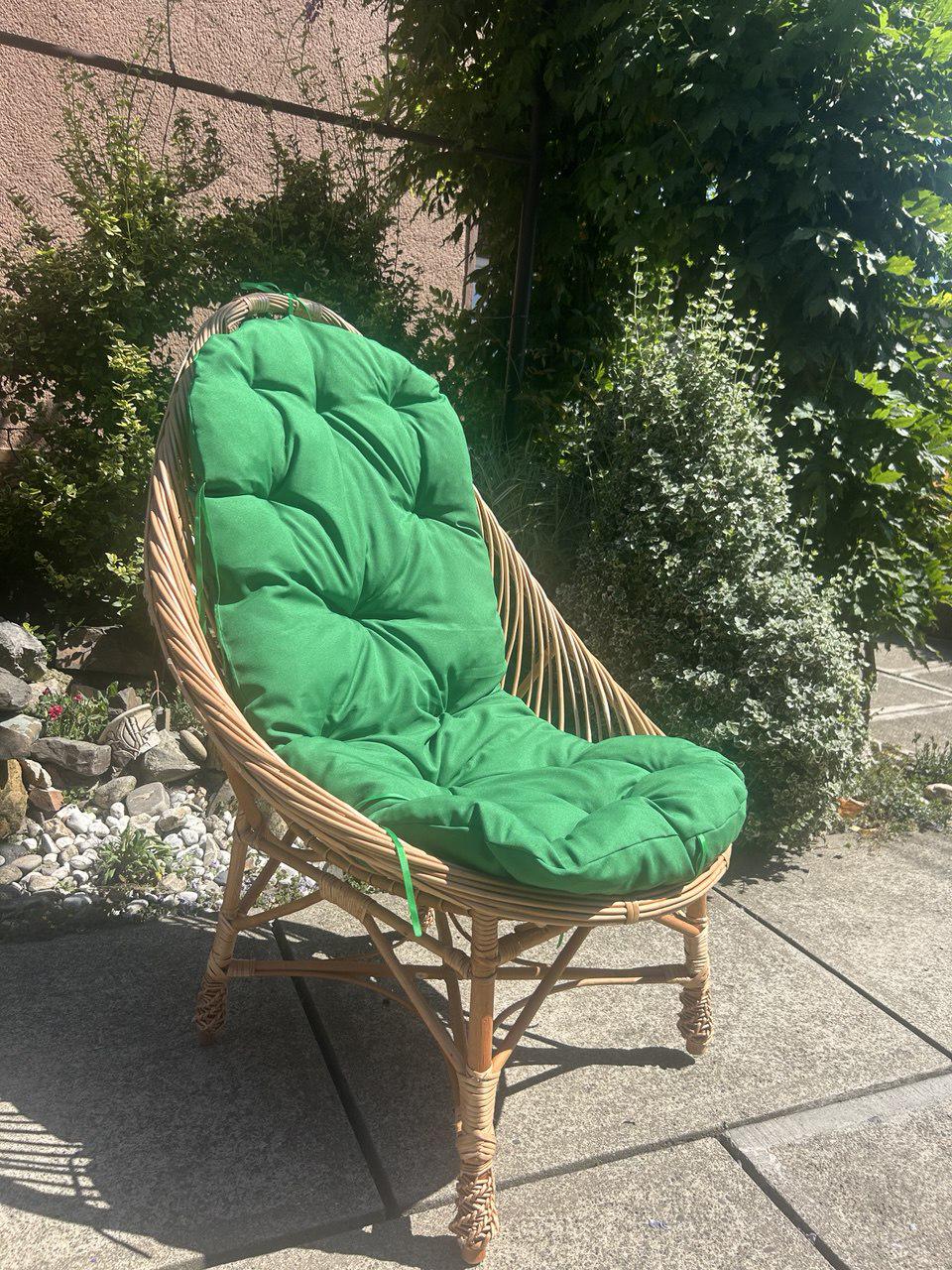 Кресло плетеное из лозы с подушкой ручная работа Сімейний Затишок Коричневый - фото 5 Кресло плетеное из лозы с подушкой ручная работа Сімейний Затишок Коричневый - фото 5