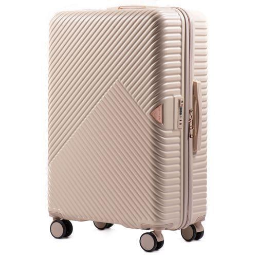 Валіза пластикова Wings WN01 велика Молочний - фото 2 Валіза пластикова Wings WN01 велика Молочний - фото 2