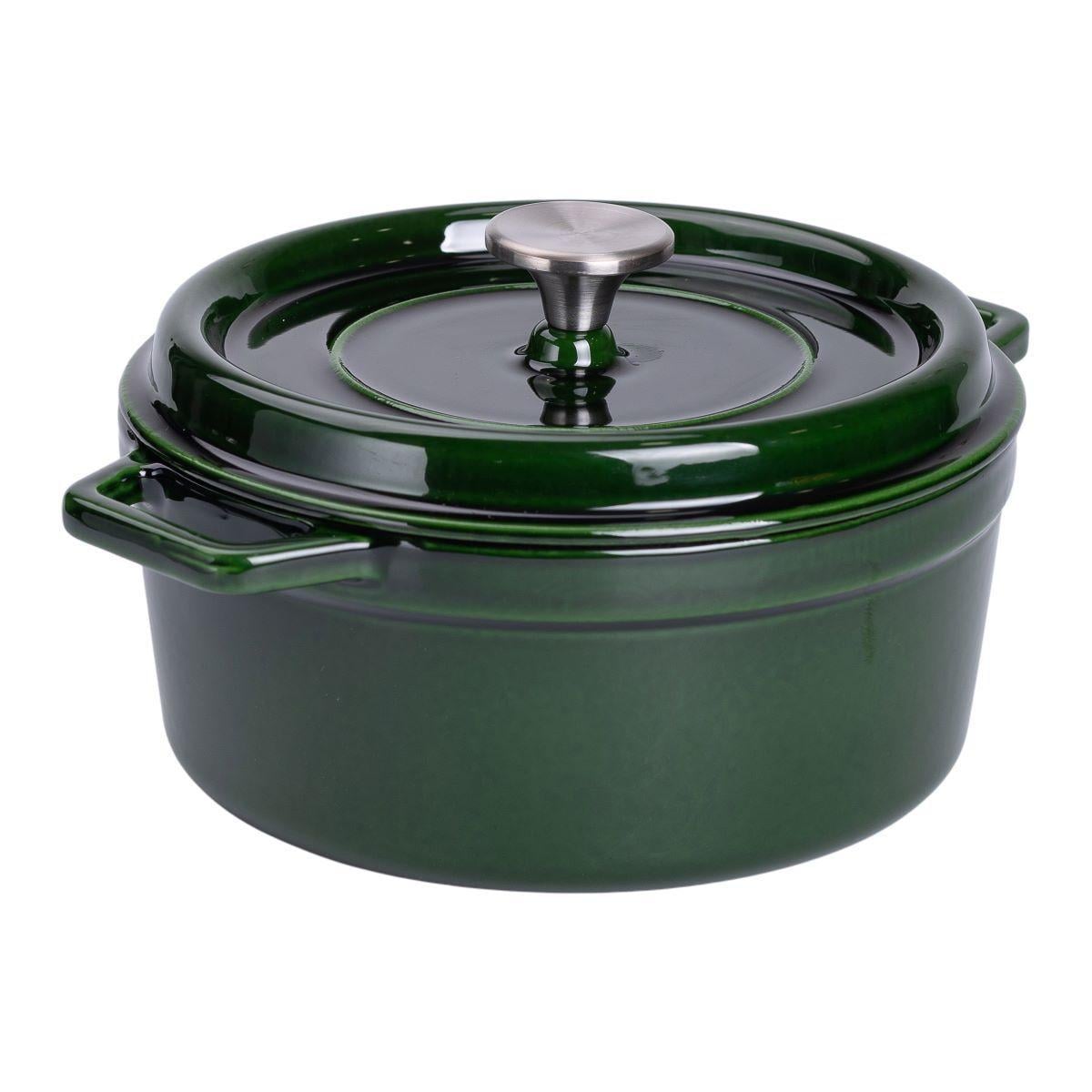 Кастрюля чугунная HP-1-1 3,5 л Ø 24 см эмалированная с крышкой