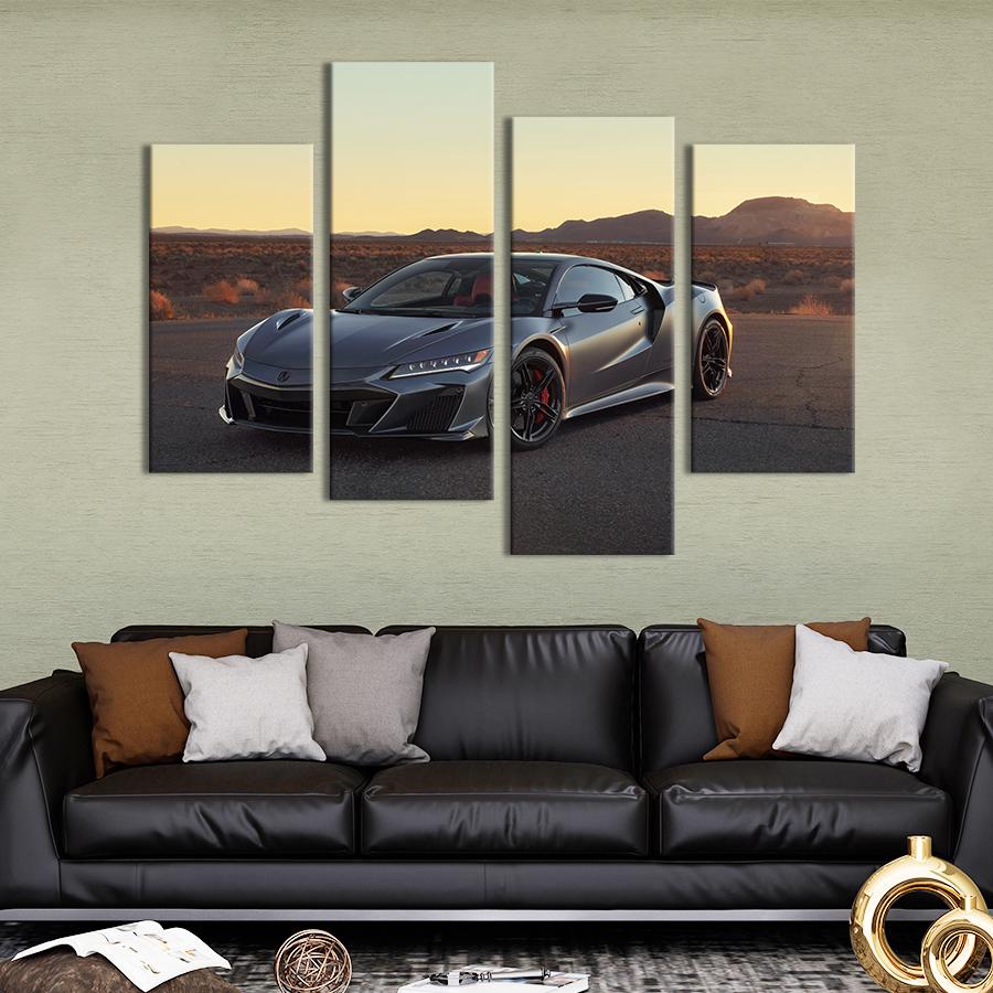Картина на холсте Роскошный серый суперкар Acura NSX Type S 89x56 см (1278-42)