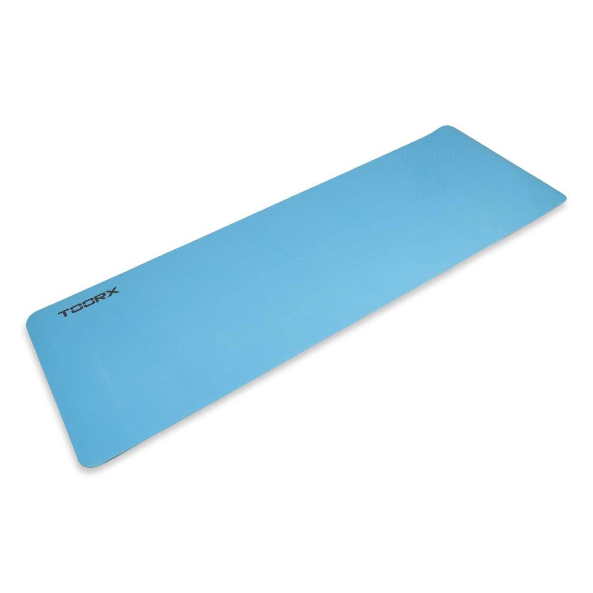 Килимок спортивний Toorx Yoga Professional TPE для йоги та фітнесу 183х60х0,6 см Azzurro/Antracite (MAT-183)