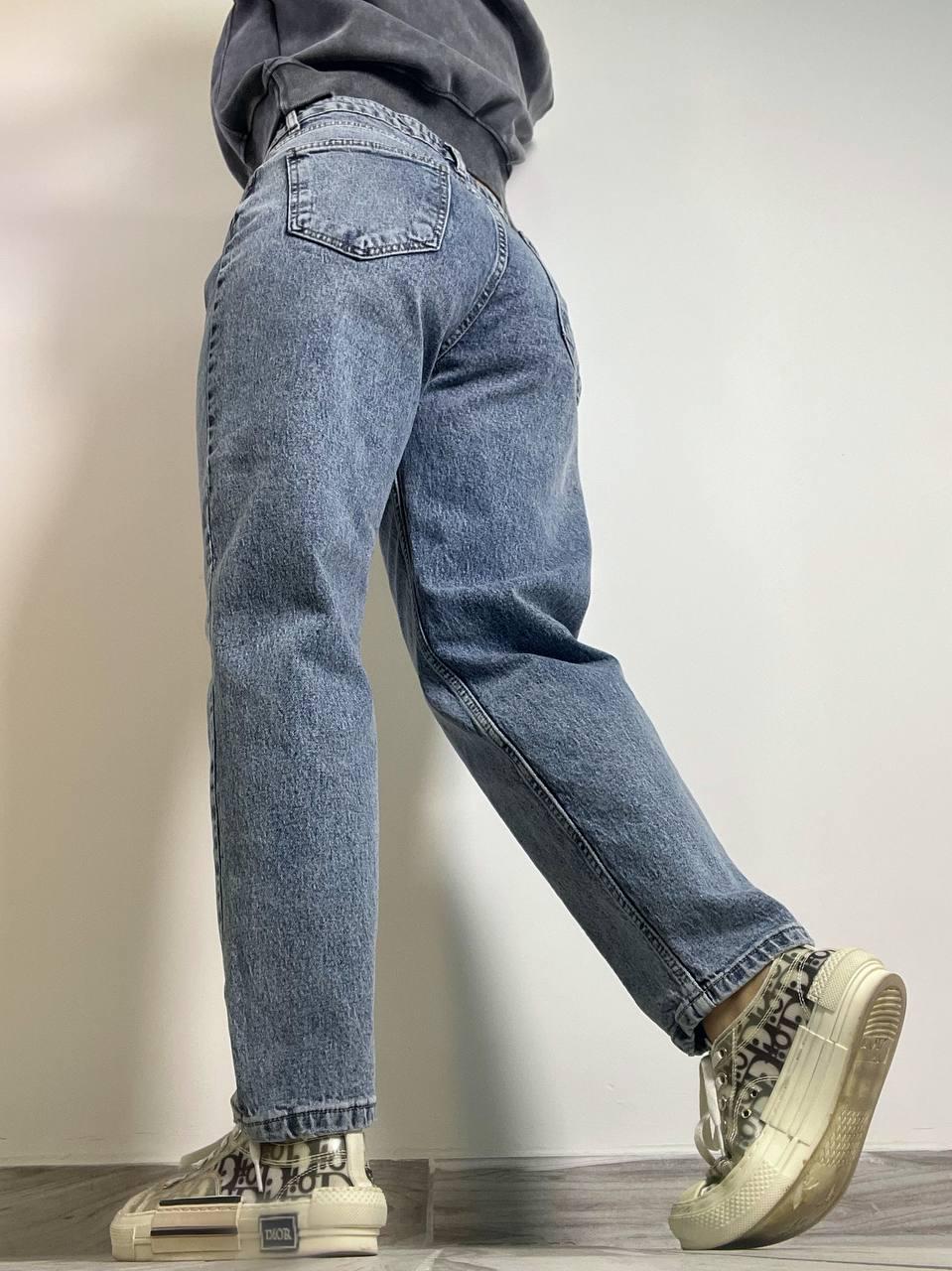 Джинси жіночі SL 9001 MOM fit висока посадка великі розміри стрейчеві р. 30 Світло-синій (3388) - фото 10