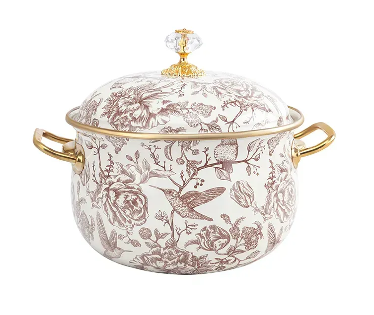 Каструля емальована BIRD Elmani з кришкою 2,1 л 16 см (763-041) - фото 1 Каструля емальована BIRD Elmani з кришкою 2,1 л 16 см (763-041) - фото 1