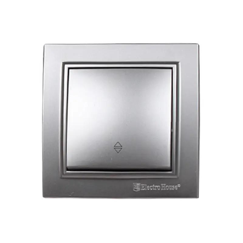 Выключатель проходной ElectroHouse Enzo IP22 Серебряный камень (EH-2186-ST)