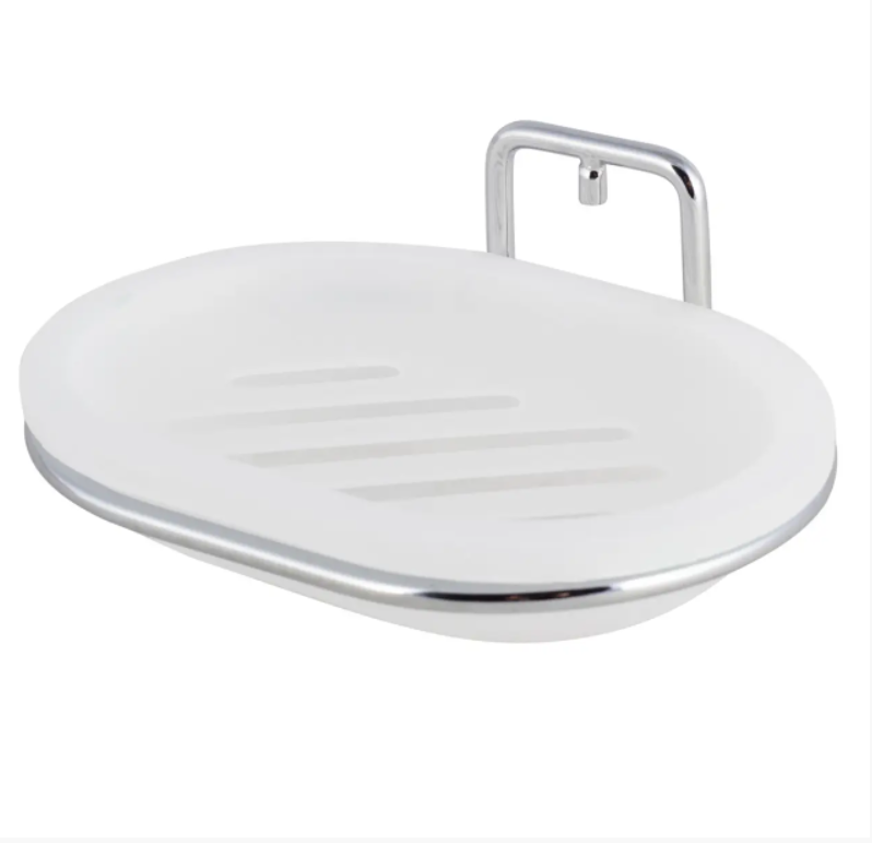 Мильниця пластикова SMART STICKER Besser 0156 на хромованій підвісці з кріпленням 13х9,5х5,5 см (NA001544) Мильниця пластикова SMART STICKER Besser 0156 на хромованій підвісці з кріпленням 13х9,5х5,5 см (NA001544)