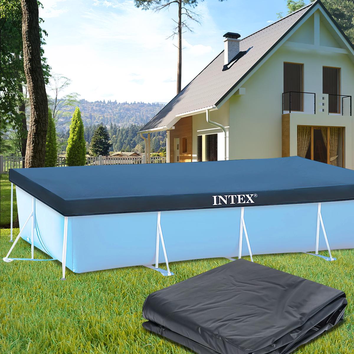 Захисний тент для прямокутного каркасного басейну Intex 28038 300х200 см - фото 3 Захисний тент для прямокутного каркасного басейну Intex 28038 300х200 см - фото 3