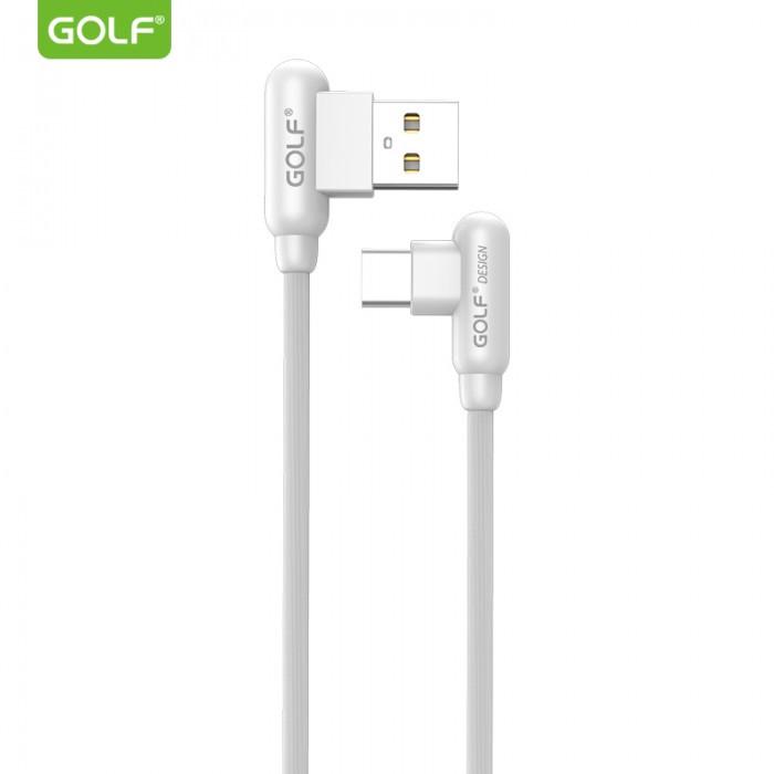 Кабель для заряджання Golf GC-45 Type-C USB 2,4A Білий - фото 2