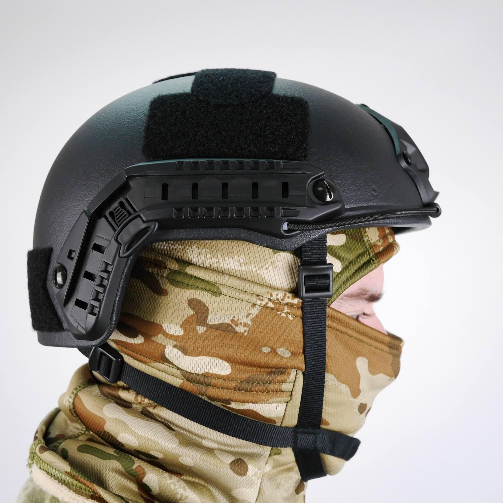 Шолом балістичний FAST Helmet 1 клас захисту ДСТУ рівня NIJ IIIA Black - фото 4