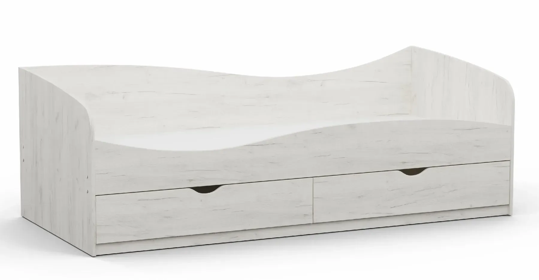 Кровать односпальная Kontinent L-11 90х200 см Дуб Крафт Белый (86229456)