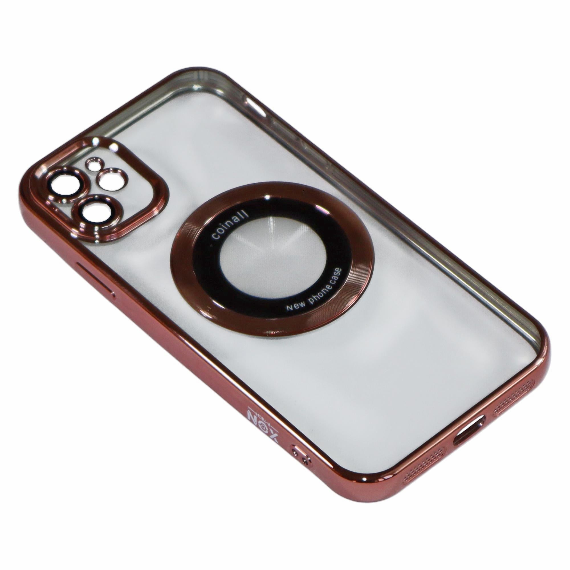 Магнитный чехол XON PhoneCase Magnetic для iPhone 11 (PCMC1111100P 8321) Розовый/Прозрачный