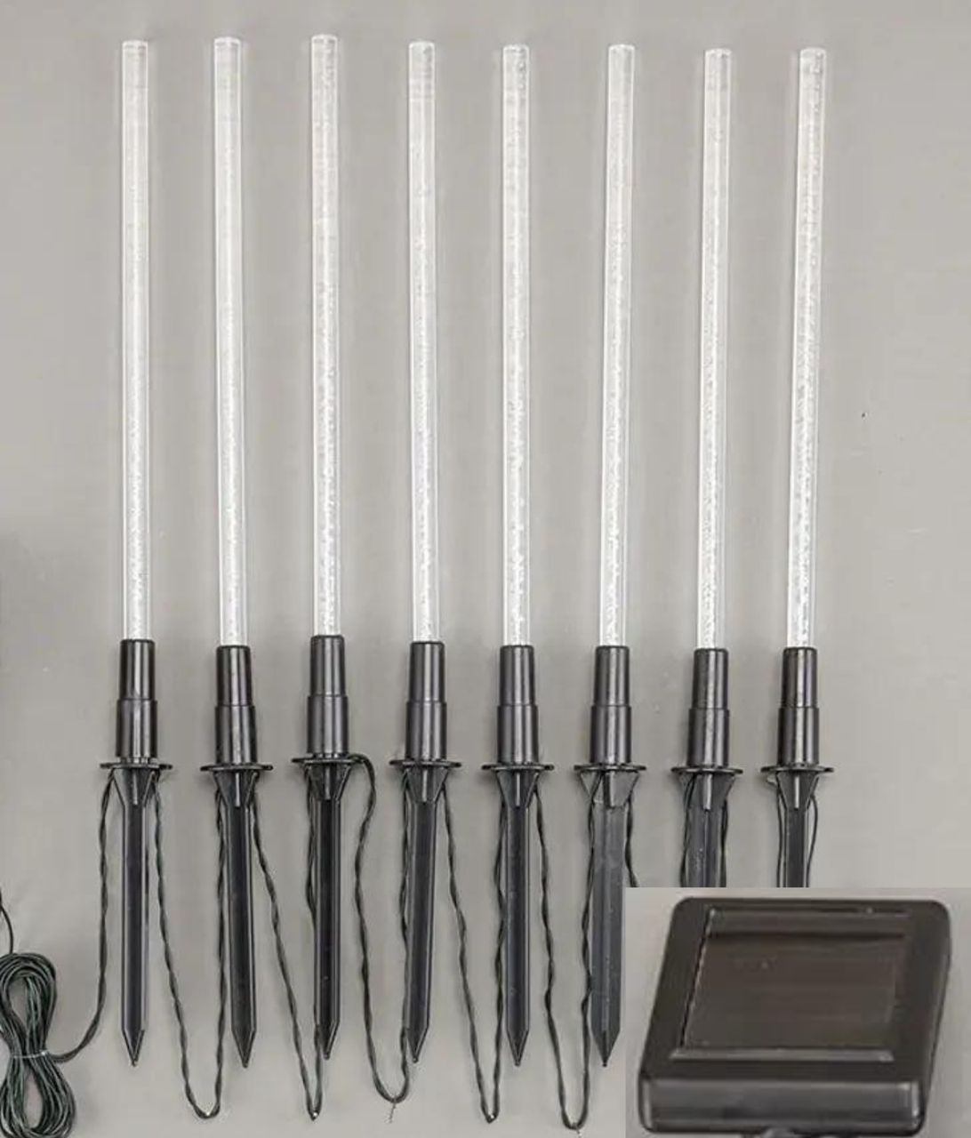 Садові світильники Led Sirius Bubbles RGB на сонячній батареї 28 см 8 шт. (SLP31) - фото 4