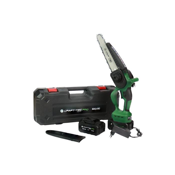 Пила ланцюгова акумуляторна Craft-Tec EKS-8С c подовжувачем телескопічним Craft-Tec PRO 1,3-2,5 м