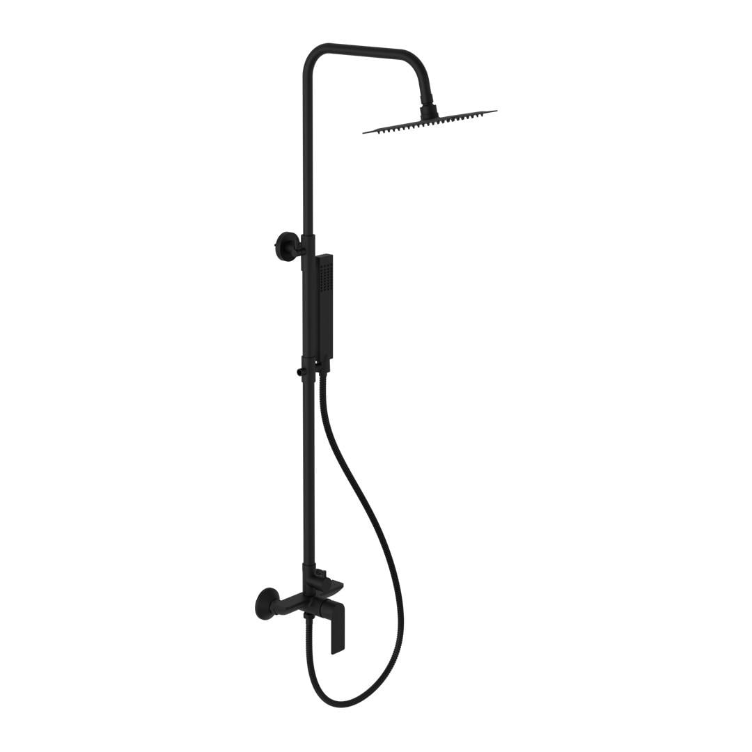 Душевая система Excellent Rain Glad с тропическим душем латунь Черный матовый (ARNL.1181BS)