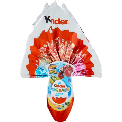 Шоколадне яйце Kinder Maxi Surprise Hot Wheels Monster Trucks 220 г (2564361807)