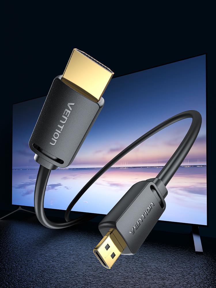 Кабель двонаправлений Vention micro HDMI-HDMI 2.0 4K 60Hz 18 Гбіт/с HDR 3D Dolby 1080P 120Hz HDMI-D на HDMI-A 3 м Чорний (AGIBI) - фото 12