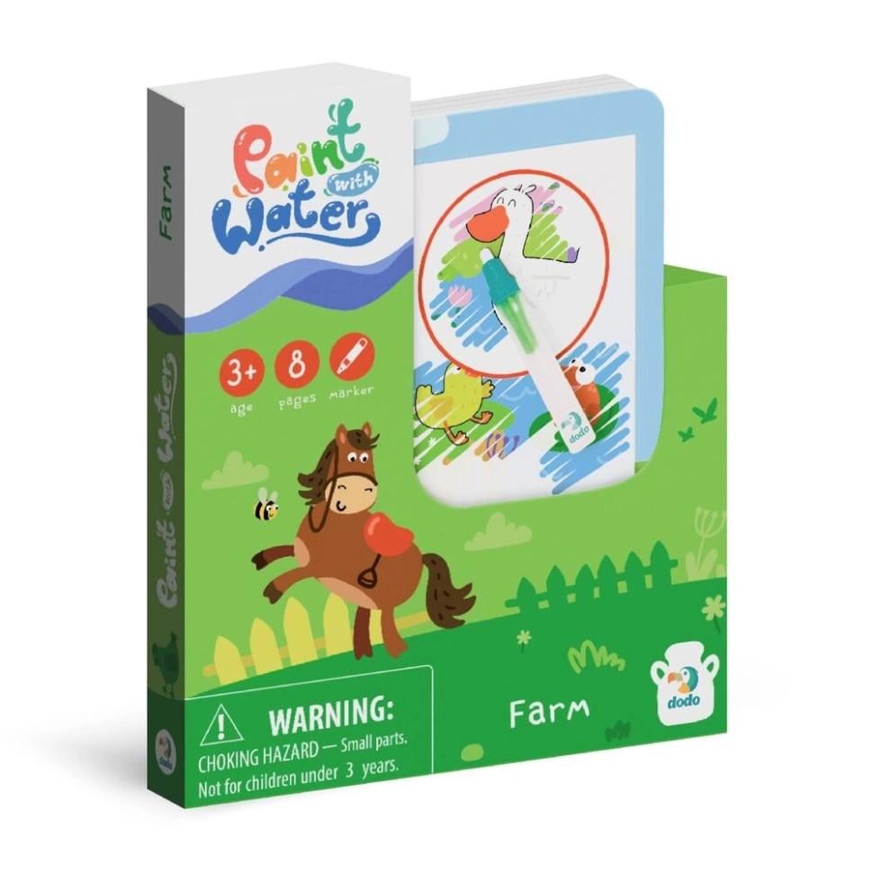 Набір водних забарвлень DoDo Toys Ферма з маркером для води (300311)