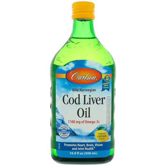 Жир из печени трески Carlson Labs Norwegian Cod Liver Oil 16,9 ун. 500 мл Natural Lemon Flavor Жир из печени трески Carlson Labs Norwegian Cod Liver Oil 16,9 ун. 500 мл Natural Lemon Flavor