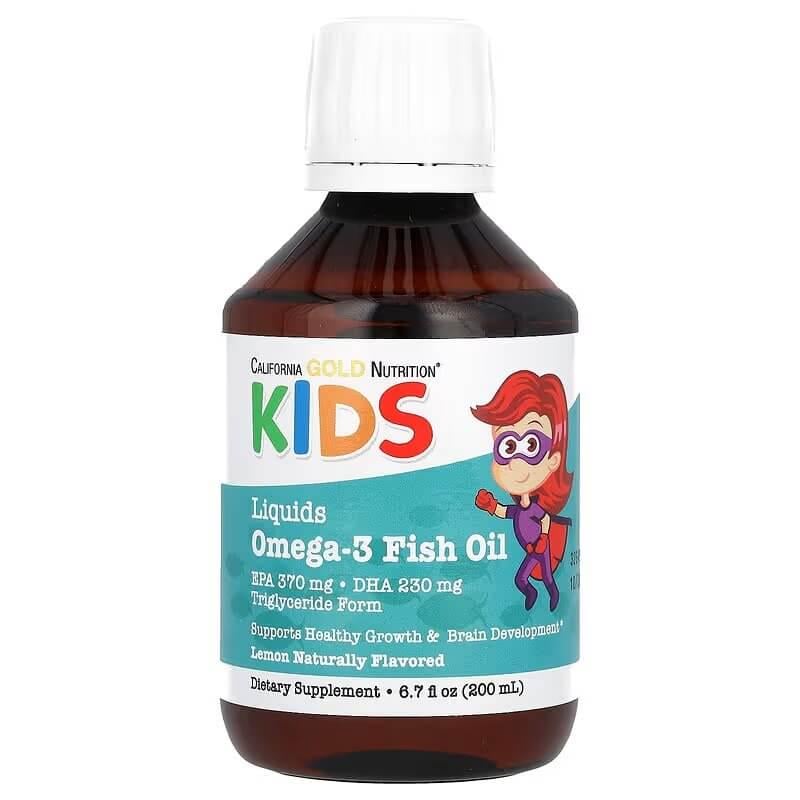 Омега-3 для дітей California Gold Nutrition Norwegian Kids Omega-3 Fish Oil 200 мл (CGN-02302)