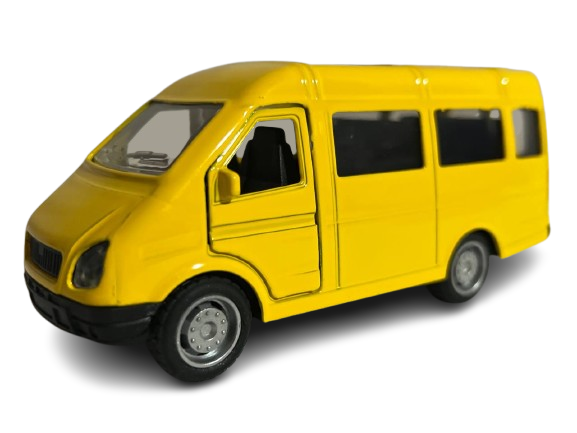 Іграшкова модель мікроавтобус Газель 1:34 металопластик Жовтий (1633)