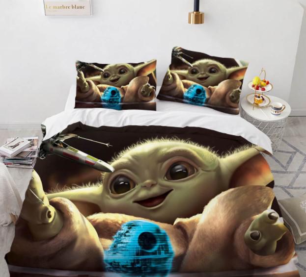 Комплект постельного белья с 3D рисунком Yoda Master №1