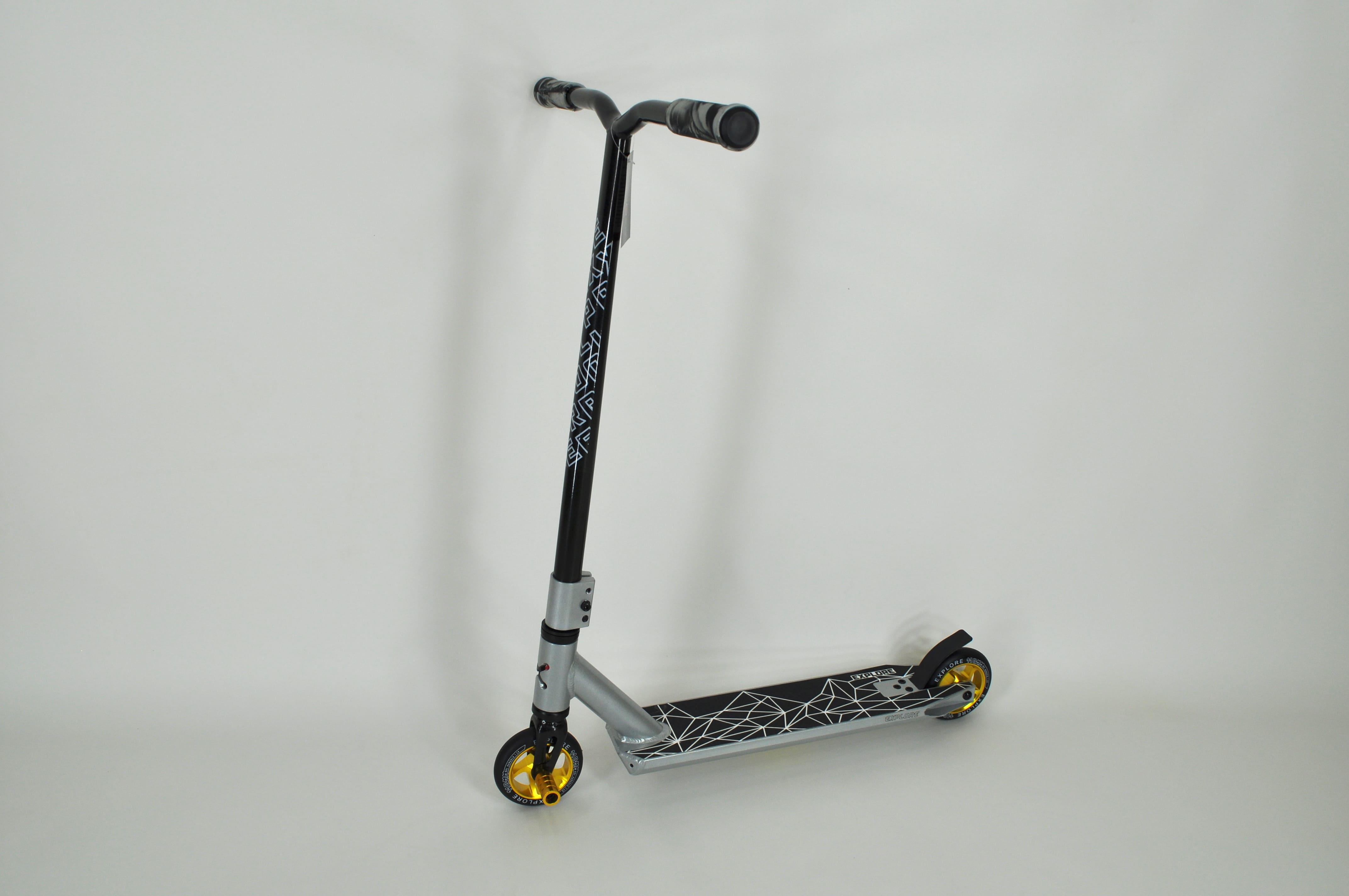 Самокат трюковый Explore Storm HIC + пега Серый