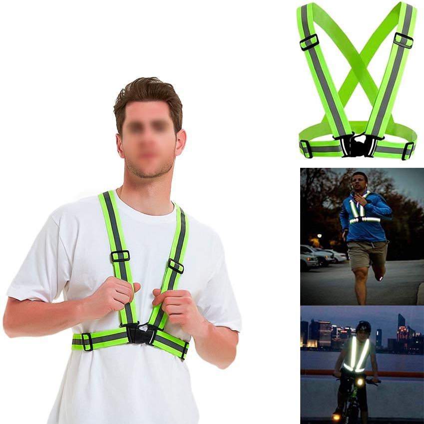 Світловідбивний жилет для велосипедиста "Reflective Suspenders Belt" Салатовий (1009328-LightGreen-1) - фото 2