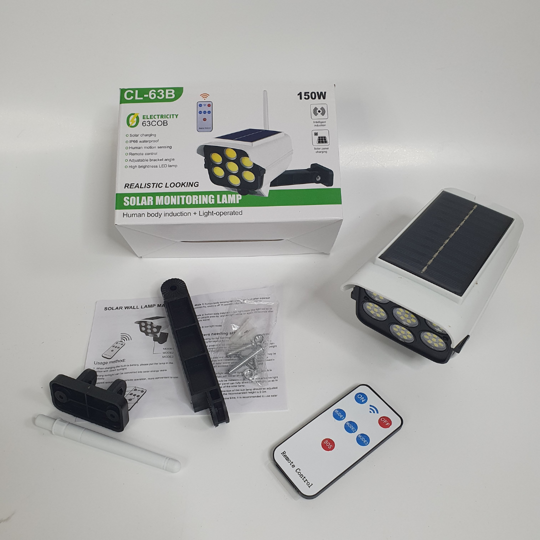 Ліхтар-світильник вуличний Solar Monitoring Lamp у вигляді камери на сонячній батареї (CL-56A) Ліхтар-світильник вуличний Solar Monitoring Lamp у вигляді камери на сонячній батареї (CL-56A)