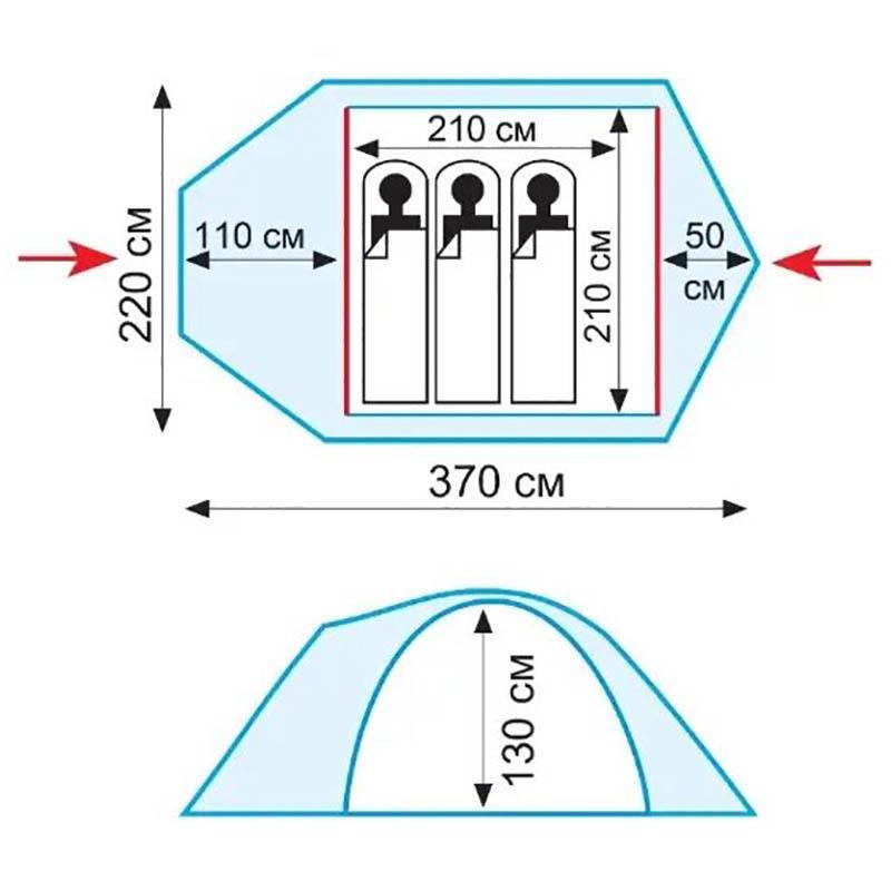 Палатка трехместная Tramp Lair 3 v2 (TRT-039) - фото 10 Палатка трехместная Tramp Lair 3 v2 (TRT-039) - фото 10