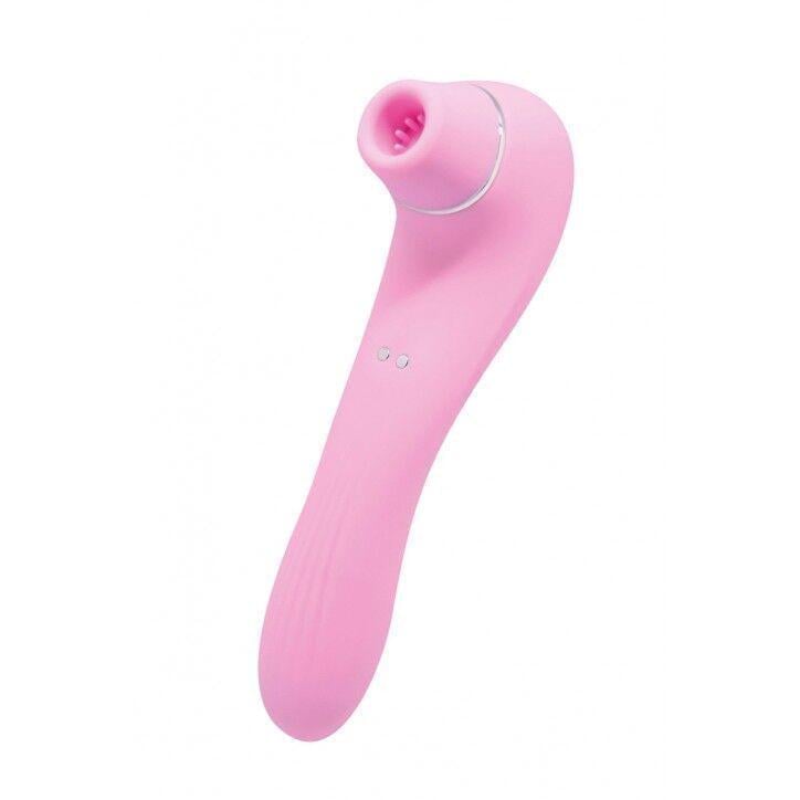 Стимулятор вакуумный с вибрацией Wooomy Smoooch Clitoral Suction & Vibration 10х2 режимов Pink (SO7409)