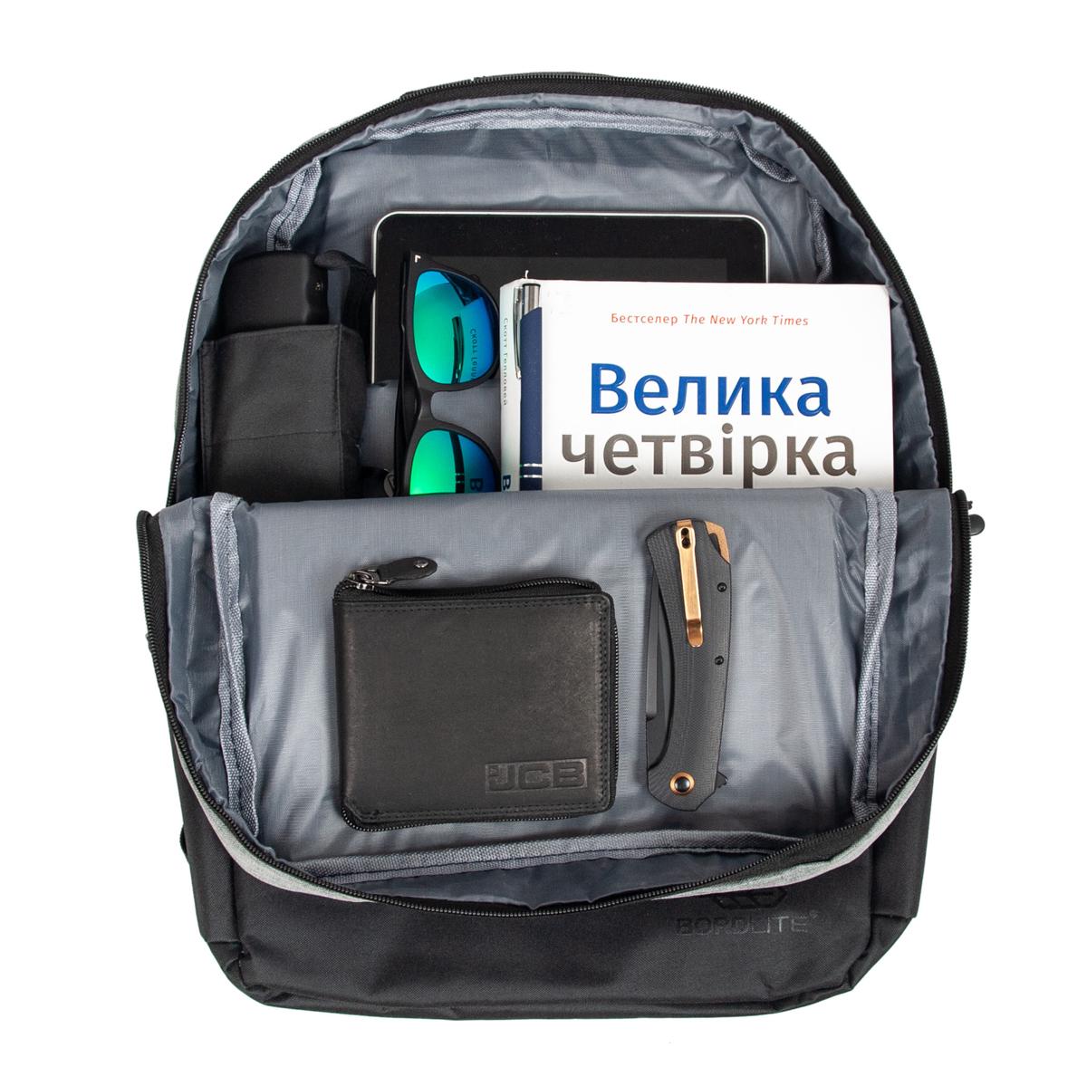 Міський рюкзак Bordlite JBBP277 Grey/Black - фото 9