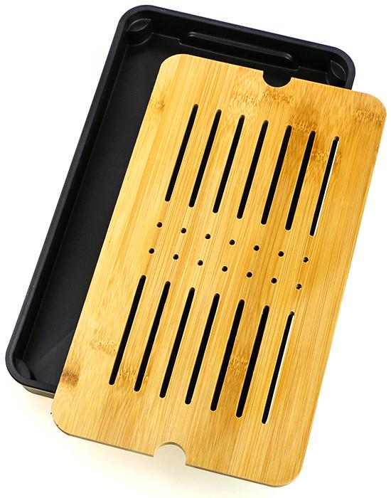 Поднос-чабань для чайной церемонии Хуннань 31,5х19,2х3,5 см Черный (OS-TT2520) - фото 3 Поднос-чабань для чайной церемонии Хуннань 31,5х19,2х3,5 см Черный (OS-TT2520) - фото 3