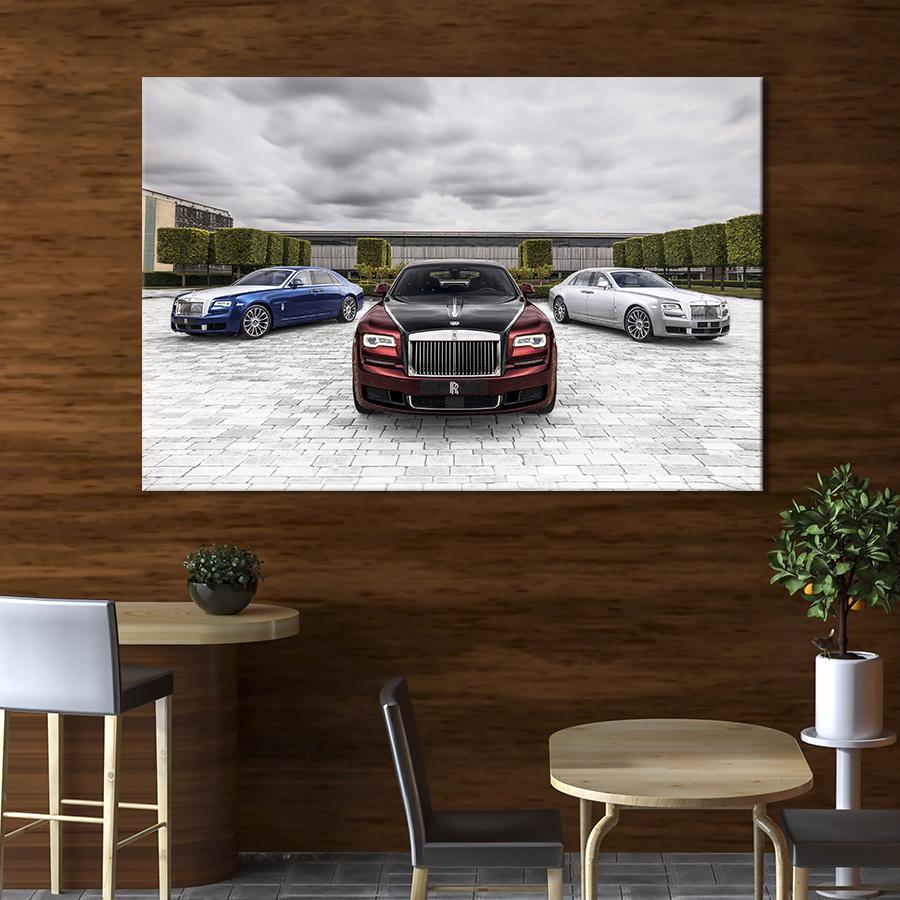 Картина на холсте Три седана Rolls-Royce 75x50 см (1397-1)