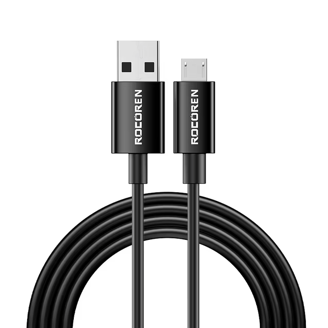 Кабель Rocoren USB A-Micro USB 3A 2 м Чорний (RCXCAM-JYB01)