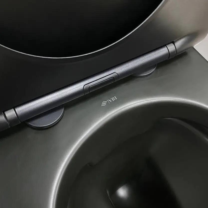 Унитаз подвесной VBI Levanzo безобедочный 490x360 мм Черный матовый (RM-VBI-020201) - фото 6 Унитаз подвесной VBI Levanzo безобедочный 490x360 мм Черный матовый (RM-VBI-020201) - фото 6