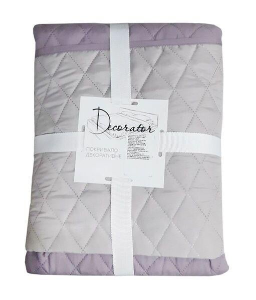 Покривало двостороннє Decorator Ромб 210x215 см Лаванда/Сірий (2020729)