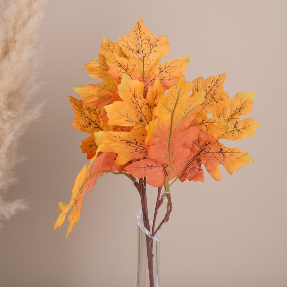 Искусственный букет осенний дуб Оранжевый (6721-2)