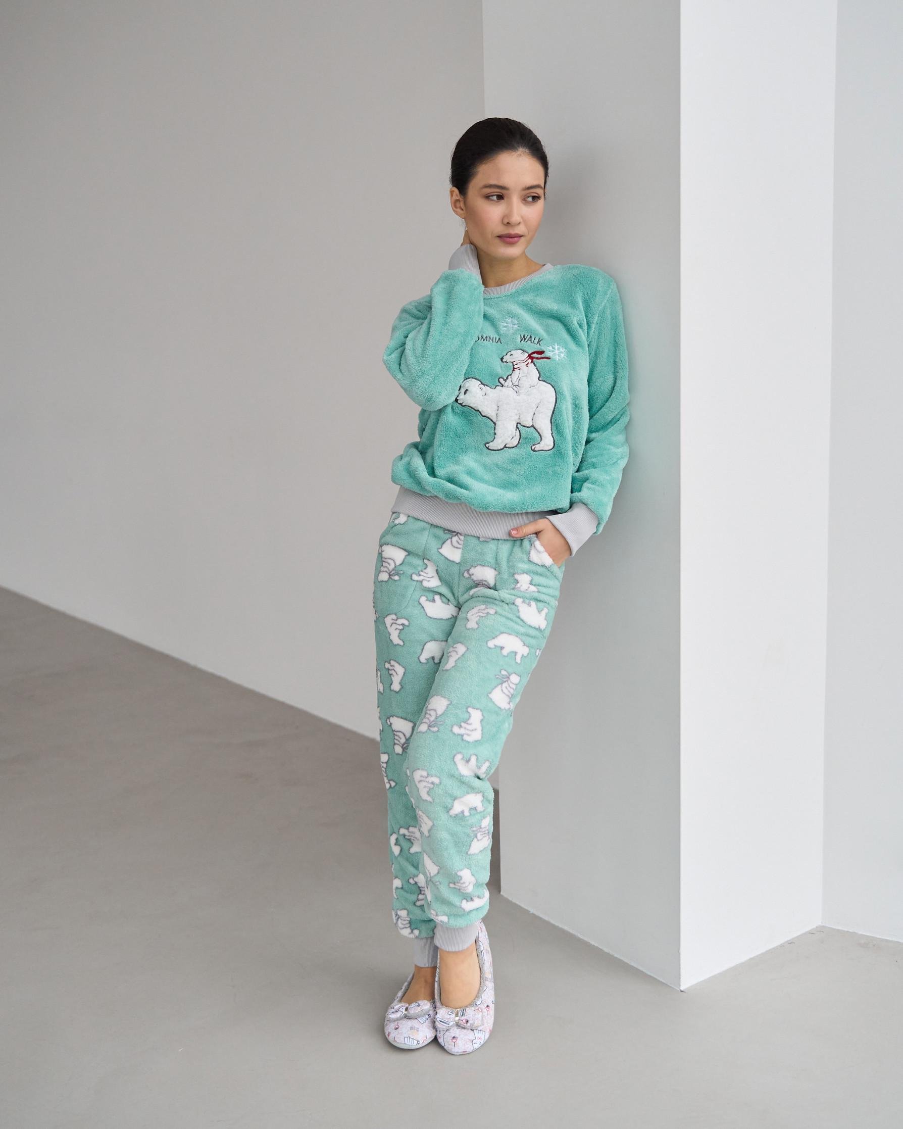 Піжама жіноча тепла Nicoletta 94086k M Бірюзовий (94086)