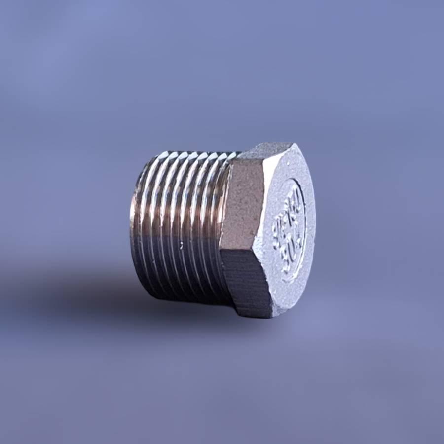 Заглушка різьбова шестигранна DN20 BSPP н/ж сталь AISI304 Class-150 зовнішня різьба 3/4" (29203085) - фото 2 Заглушка різьбова шестигранна DN20 BSPP н/ж сталь AISI304 Class-150 зовнішня різьба 3/4" (29203085) - фото 2