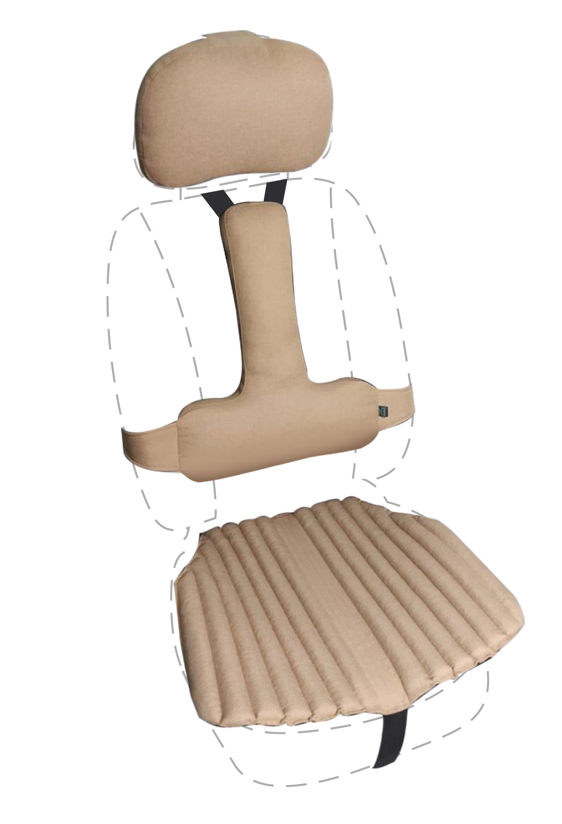 Подушки автомобильные EKKOSEAT три в одном Бежевый (AV-1G23H-301Т)