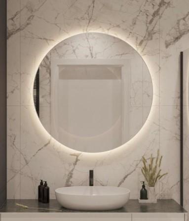 Дзеркало в ванну Aversa Round Solid 800 мм (1114н)