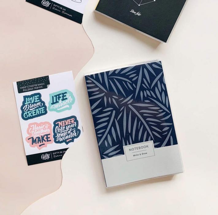 Блокнот write&draw blue leaves - фото 3