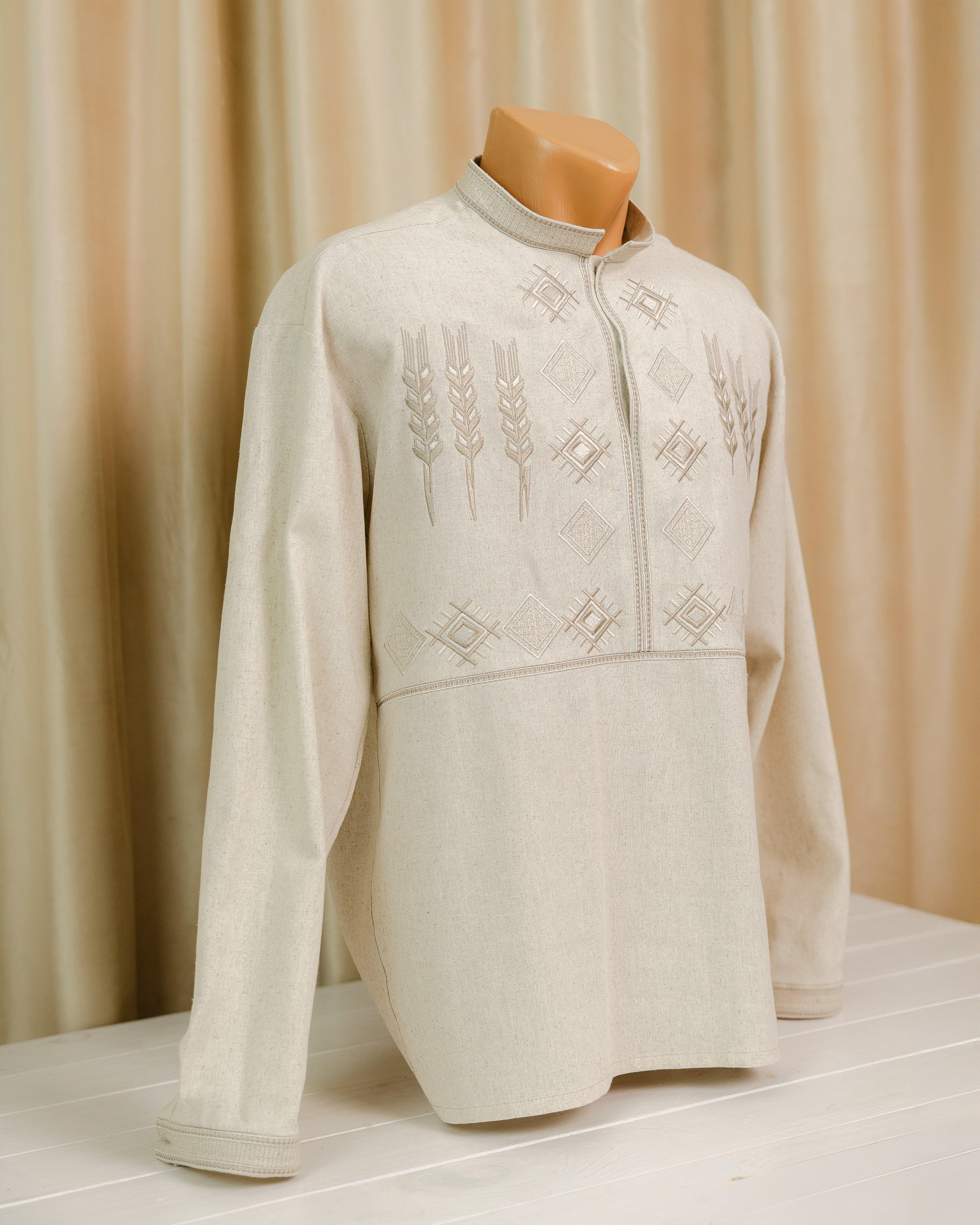 Вышиванка мужская Колос льняная 3XL (0002230-XXXL) - фото 9 Вышиванка мужская Колос льняная 3XL (0002230-XXXL) - фото 9